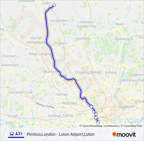 A31 Bus Line Map