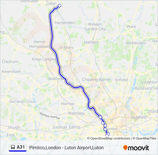 A31 Bus Line Map