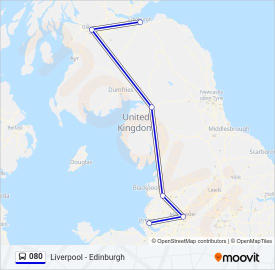 080 Bus Line Map