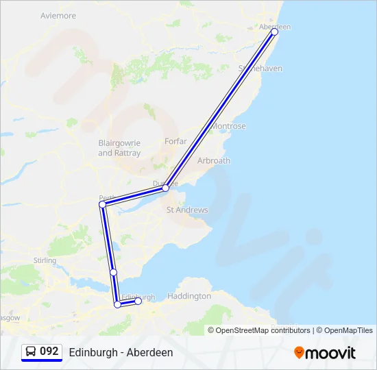 092 Bus Line Map