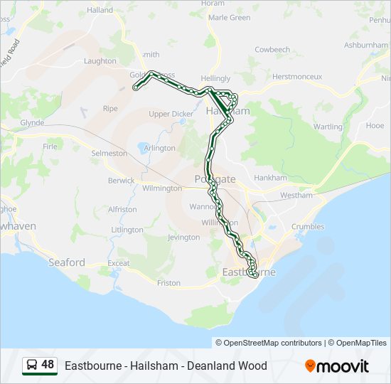 48 Route: Schedules, Stops & Maps - Eastbourne Town Centre (Updated)