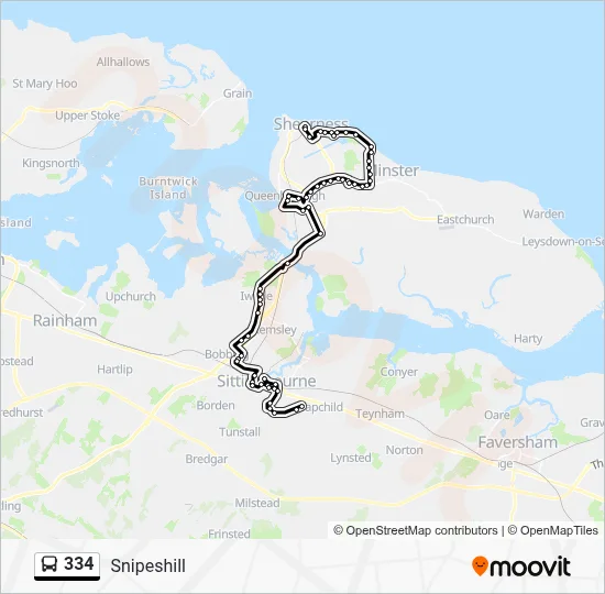 334 Route: Schedules, Stops & Maps - Snipeshill (Updated)