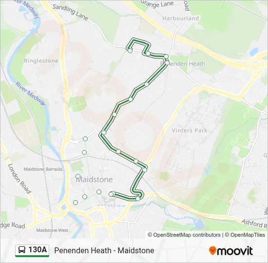 130A Route: Schedules, Stops & Maps - Maidstone (Updated)
