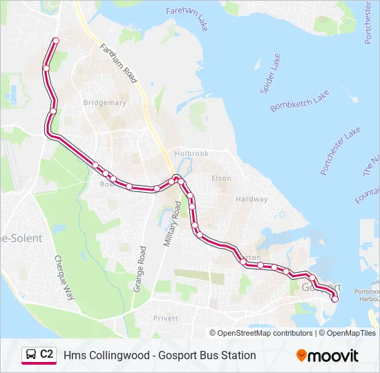 C2 Bus Line Map