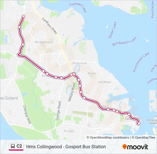 C2 Bus Line Map