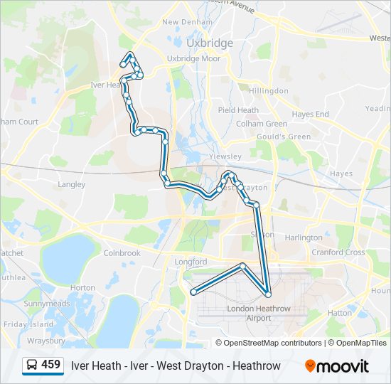 459 Bus Line Map