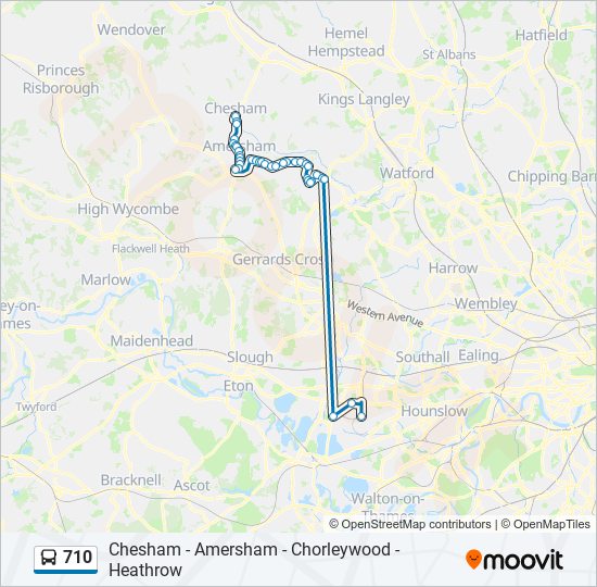 710 Bus Line Map