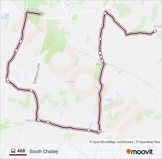 468 Bus Line Map