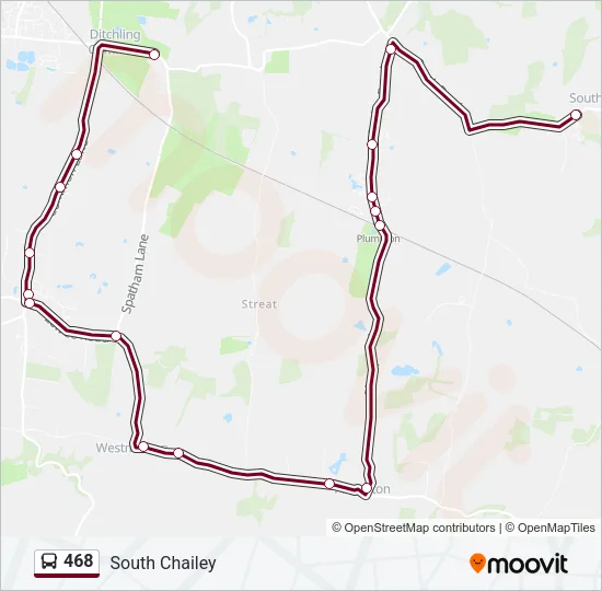 468 Bus Line Map
