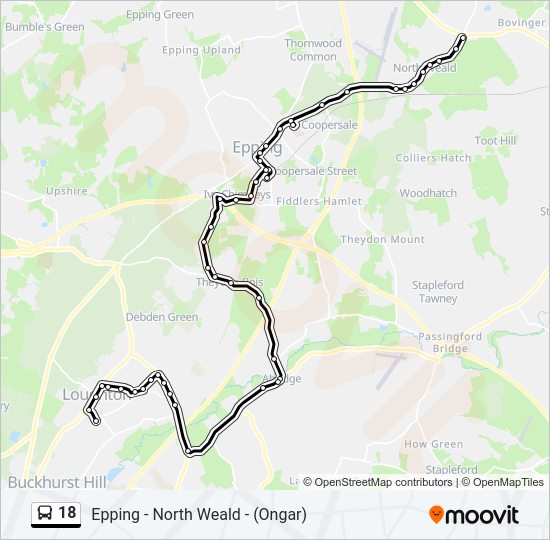 18 Bus Line Map