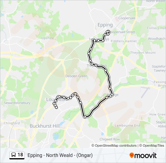 18 Bus Line Map