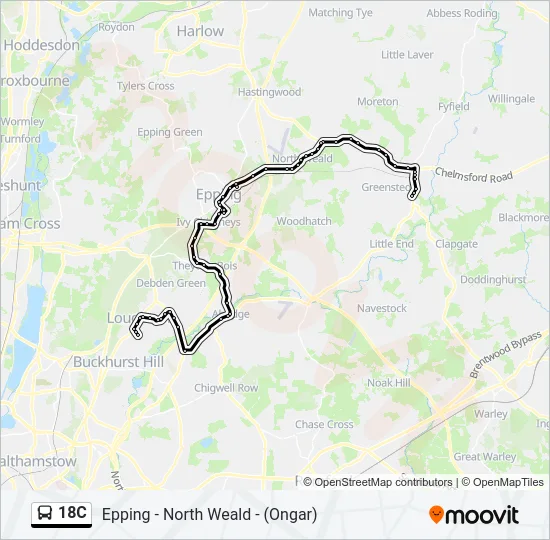 18C Bus Line Map