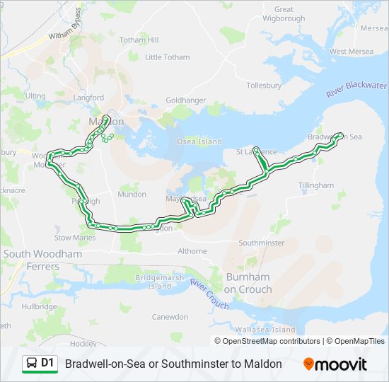 D1 Bus Line Map