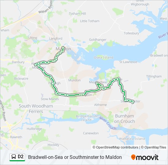 D2 Bus Line Map