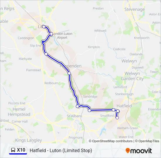 X10 Bus Line Map