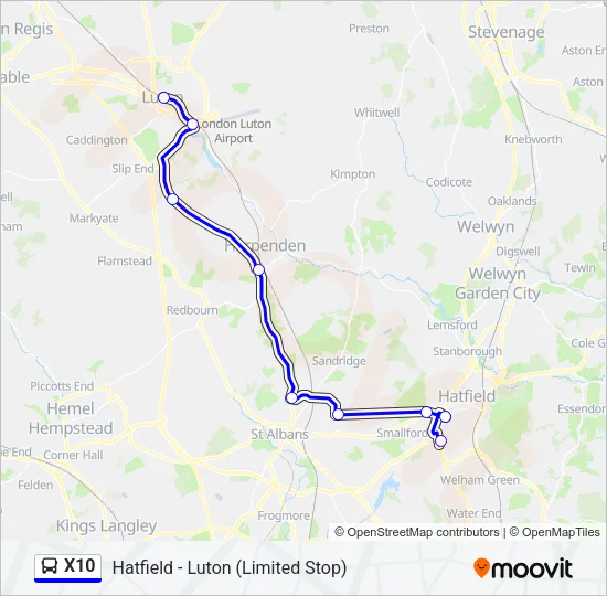 X10 Bus Line Map
