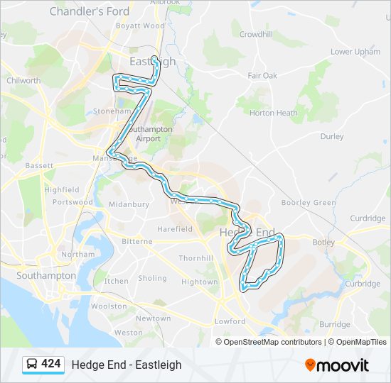 424 Bus Line Map