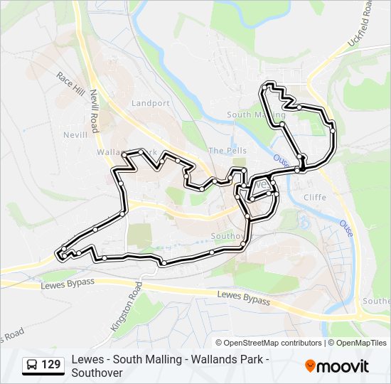 129 Bus Line Map
