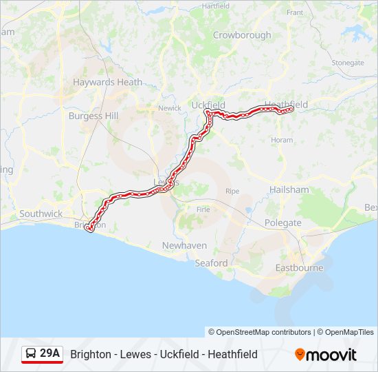 29A Bus Line Map