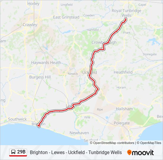 29B bus Line Map