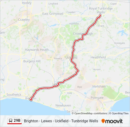 29B Bus Line Map