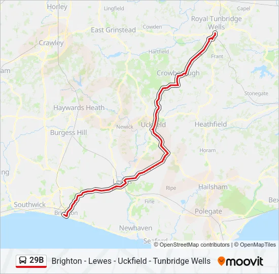 29B Bus Line Map