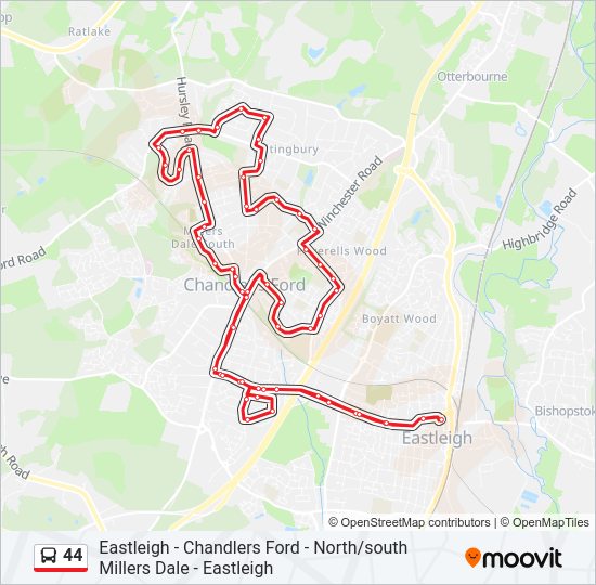 44 Bus Line Map