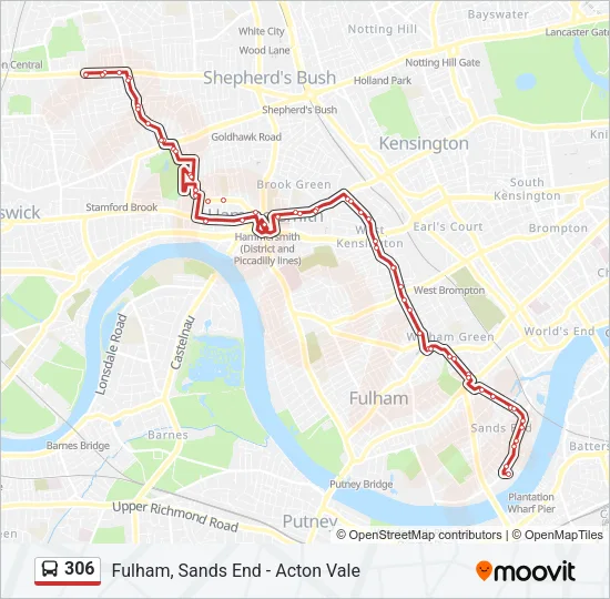 306 Bus Line Map