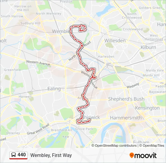 440 Bus Line Map