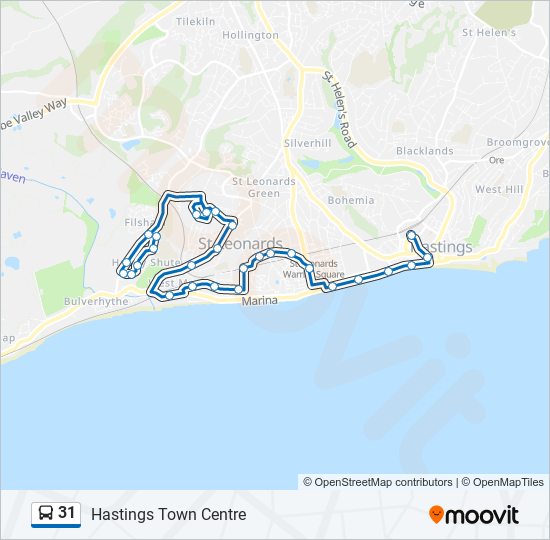 31 Route Schedules Stops Maps Hastings Town Centre Updated 