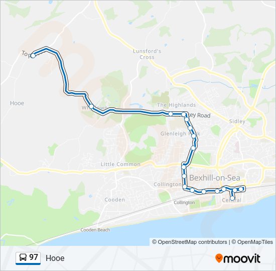 97 Route: Schedules, Stops & Maps - Hooe (Updated)