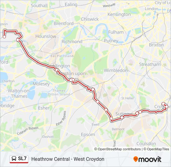 SL7 Bus Line Map