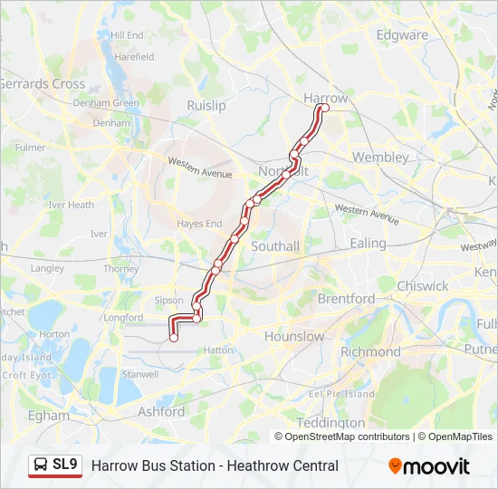 SL9 Bus Line Map