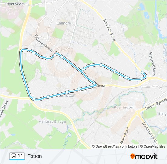 11 Bus Line Map