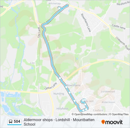 504 Bus Line Map
