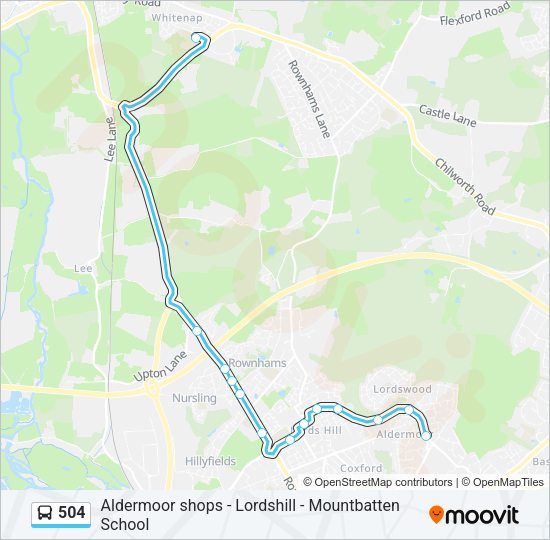 504 Bus Line Map
