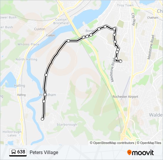 638 bus Line Map