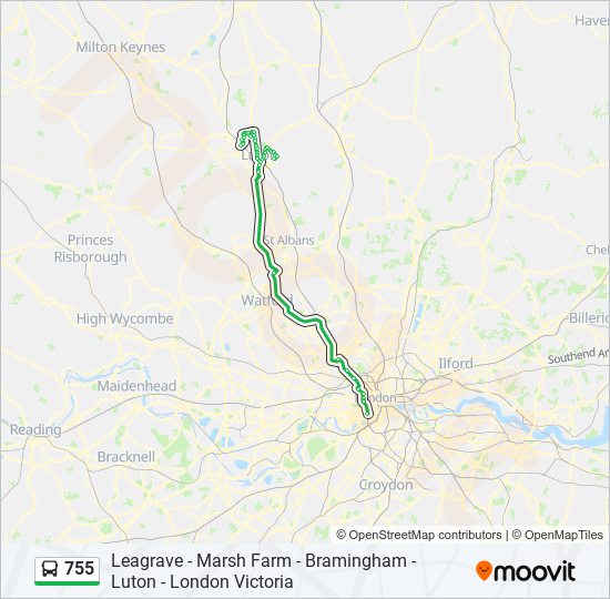 755 Bus Line Map