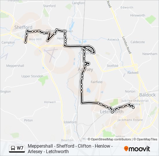 W7 Bus Line Map