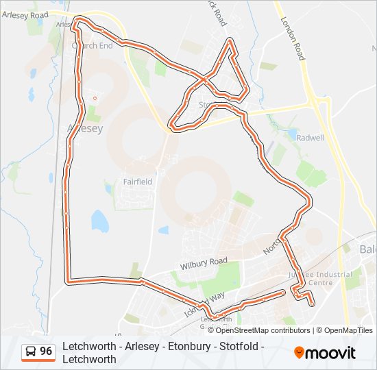 96 Route: Schedules, Stops & Maps - Letchworth (Updated)