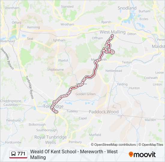 771 Bus Line Map