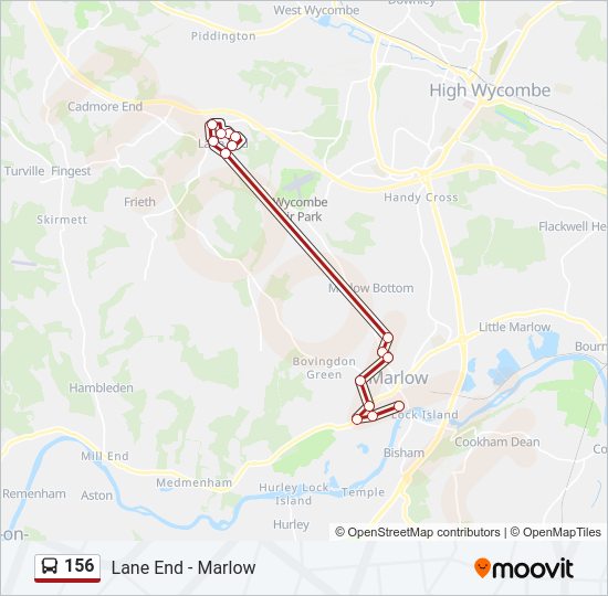 156 Bus Line Map
