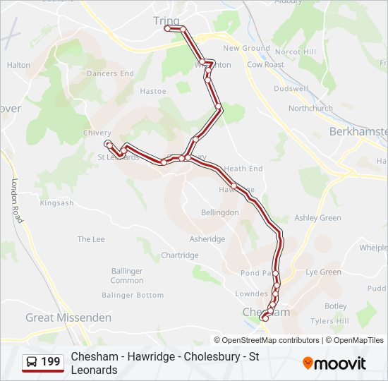 199 Bus Line Map
