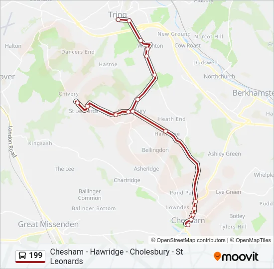 199 Bus Line Map