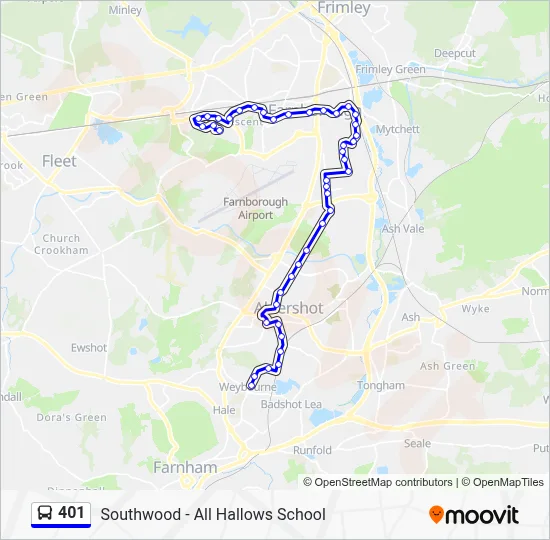 401 Route: Schedules, Stops & Maps - Southwood (Updated)