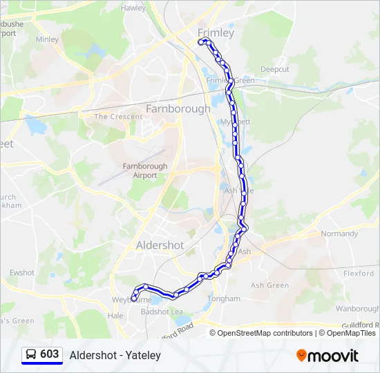 603 Bus Line Map