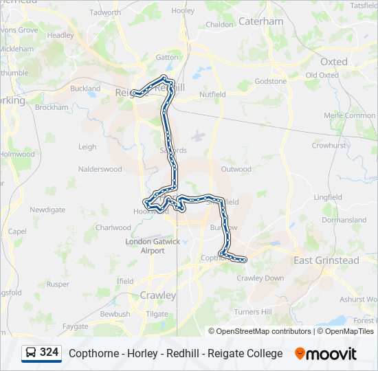 324 bus Line Map