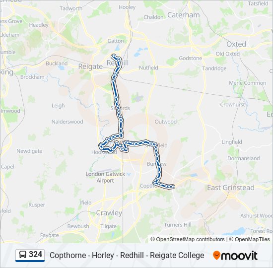 324 bus Line Map