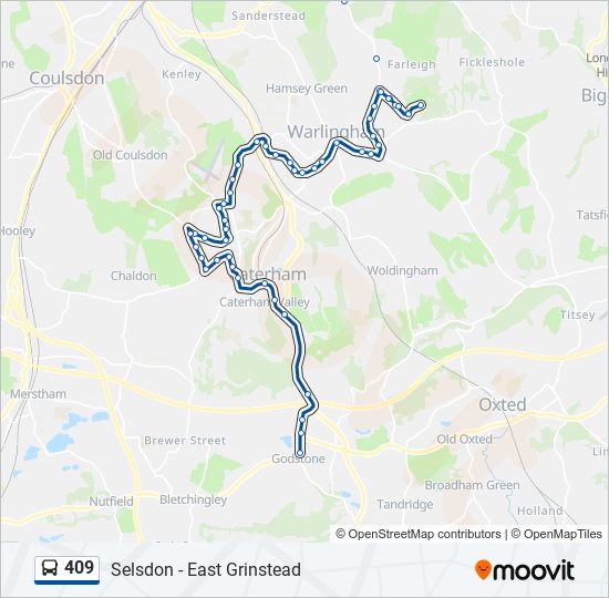 409 bus Line Map