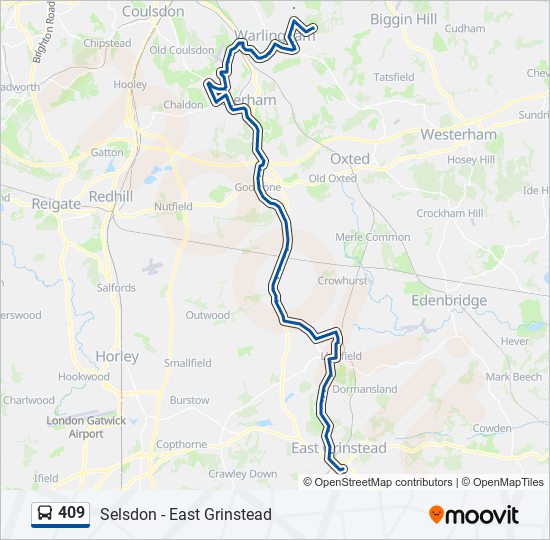 409 bus Line Map